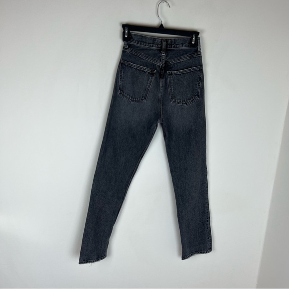 Agolde 90s Pinch High Rise Jeans Washed Black Size 23 - Picture 5 of 7